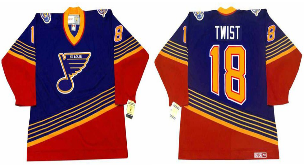 2019 Men St.Louis Blues 18 Twist blue style 2 CCM NHL jerseys